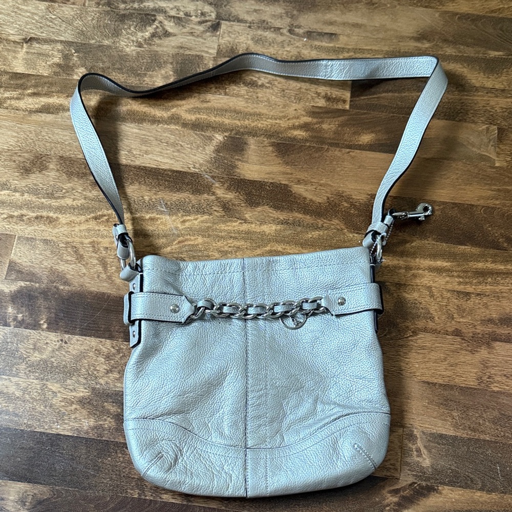 Coach Silver Gray Crossbody Bag